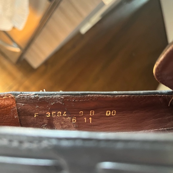 Cole Haan Brown and Black Woven Tassel Loafers - Picture 5 of 8